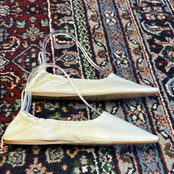 Mango Gathered Leather Ballerina Flats - Picture 7 of 8